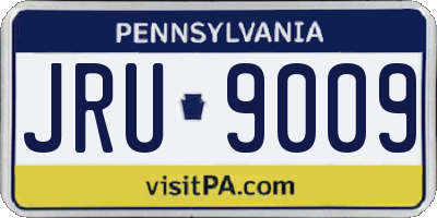 PA license plate JRU9009