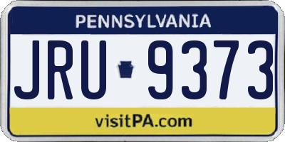 PA license plate JRU9373