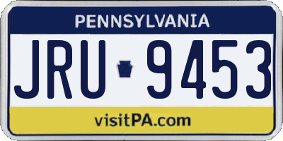PA license plate JRU9453