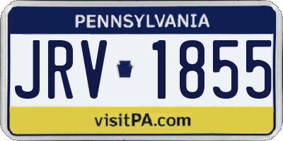 PA license plate JRV1855