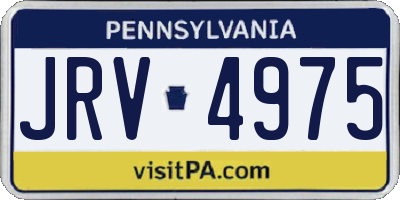 PA license plate JRV4975