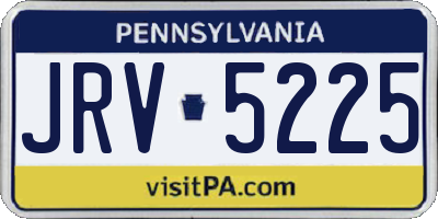 PA license plate JRV5225