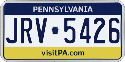 PA license plate JRV5426