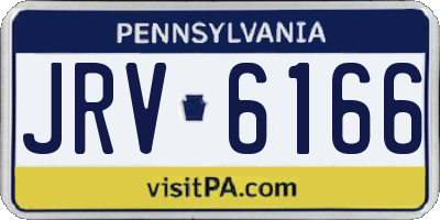 PA license plate JRV6166