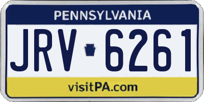 PA license plate JRV6261