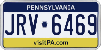 PA license plate JRV6469
