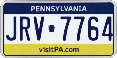 PA license plate JRV7764