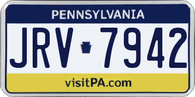 PA license plate JRV7942