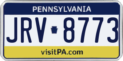 PA license plate JRV8773