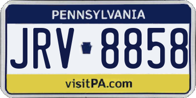 PA license plate JRV8858