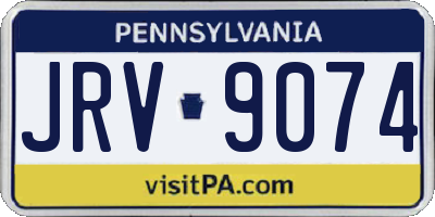 PA license plate JRV9074