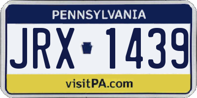 PA license plate JRX1439