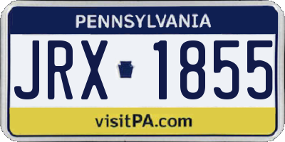 PA license plate JRX1855