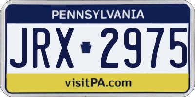 PA license plate JRX2975