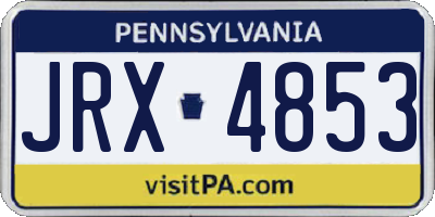PA license plate JRX4853