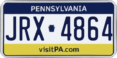 PA license plate JRX4864