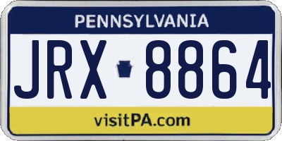 PA license plate JRX8864