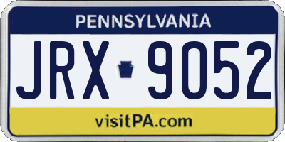 PA license plate JRX9052