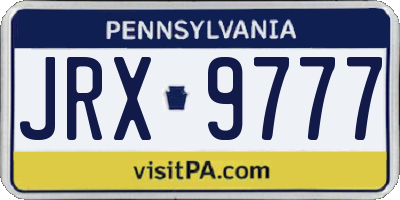 PA license plate JRX9777