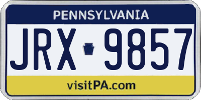 PA license plate JRX9857