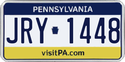 PA license plate JRY1448