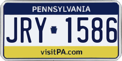 PA license plate JRY1586
