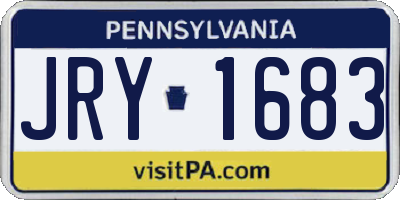 PA license plate JRY1683