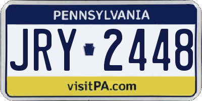 PA license plate JRY2448