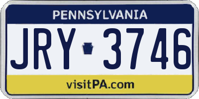 PA license plate JRY3746