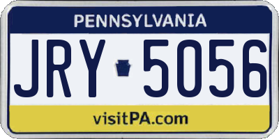 PA license plate JRY5056