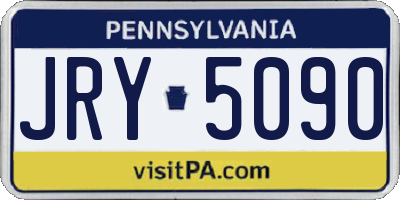 PA license plate JRY5090
