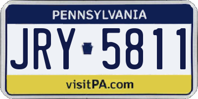 PA license plate JRY5811
