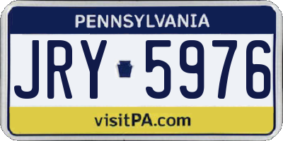 PA license plate JRY5976