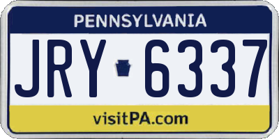 PA license plate JRY6337