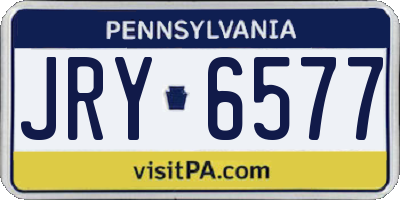 PA license plate JRY6577