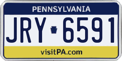 PA license plate JRY6591