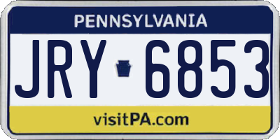 PA license plate JRY6853