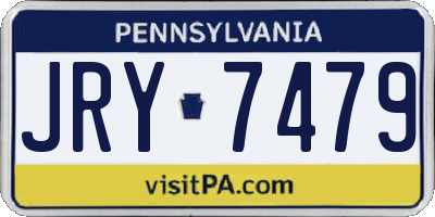 PA license plate JRY7479