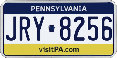 PA license plate JRY8256