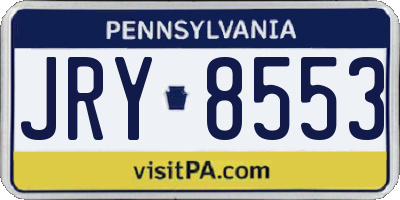 PA license plate JRY8553