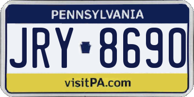 PA license plate JRY8690