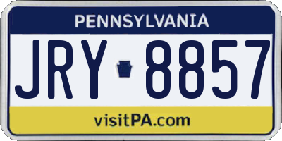 PA license plate JRY8857