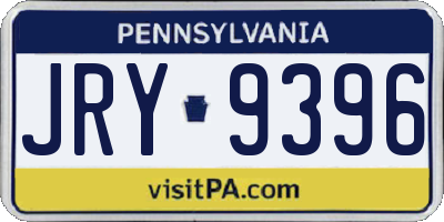 PA license plate JRY9396