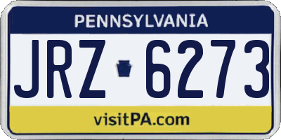 PA license plate JRZ6273