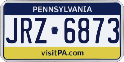 PA license plate JRZ6873