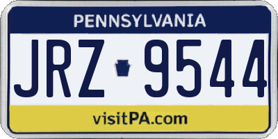PA license plate JRZ9544