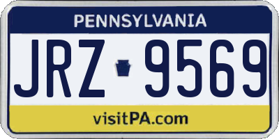 PA license plate JRZ9569
