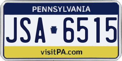 PA license plate JSA6515