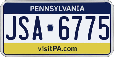 PA license plate JSA6775