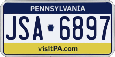 PA license plate JSA6897